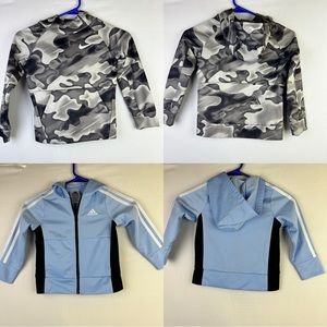 Lot of 2 kids sweatshirt hoodie jacket size 2T&4T boy nike adidas